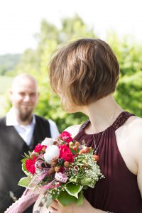 Hochzeitsfotografie Braut im Vordergrund